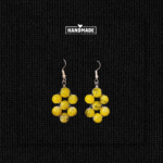 Yellow howlite beaded Earrings